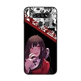 NIKKHO Phone Case for LG K51 Anime Poker Girls Jabami Yumeko Color(02) Soft Black TPU Matte Rubber Shockproof Ultra-Thin Full-Body Protective Case Cover