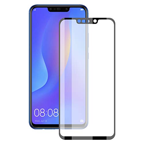 KSIX smart your tech Film de protection d'écran en verre trempé pour Huawei Mate 20 Pro, épaisseur 0,33 mm, noir Cover