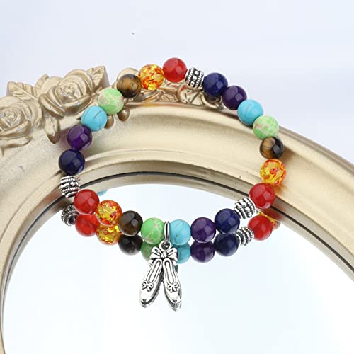 MYOSPARK Dancers Ballet Shoes Charm Bracelet Gift for Dance Team, Recitals, Lover4