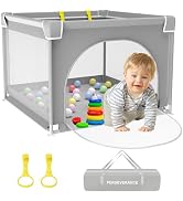 Parc Bébé Grande Portable 120x160x66 Cm Noir - Avec Tapis Inclus