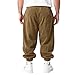Mens Corduroy Pants Casual Baggy Stripted Pant Fashion Drawstring Textured Classic Sweatpants Retro Streetwear（Light Brown,Large