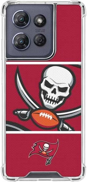 Skinit Clear Phone Case Compatible with Moto G Power 5G (2025) - Officially Licensed NFL Tampa Bay Buccaneers Double Vision Design