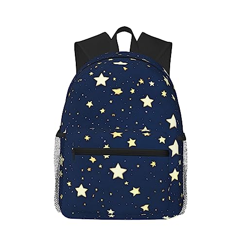 Sac à dos bleu marine ciel et étoile universitaire léger noir de taille unique mixte