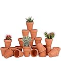 24pcs Small Mini Clay Pots, 2.5'' Terracotta Pot Clay Ceramic Pottery Planter, Cactus Flower Terra Cotta Pots, Succulents Nursery Pots, with Drainage Hole, for Indoor/Outdoor