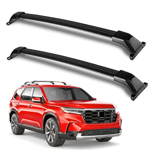 Heavy-Duty Aluminum Roof Rack Cross Bars Compatible with Honda Pilot 2023-2026 No Drill Crossbars Rails Cargo Rooftop Bike Snowboard Skiboard Luggage Rack Cargo Carrier