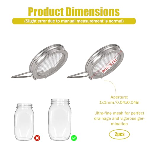 Couvercles de germination pour bocal afin d'éviter la moisissure des graines - 3