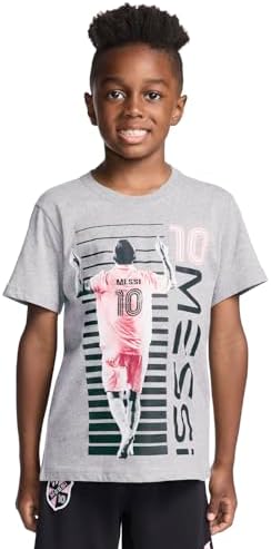 Messi Boys' Lifestyle Short Sleeve T-Shirt, Slim-fit Graphic Tee