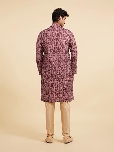 Image of DIWAS BY MANYAVAR Men's Cotton Blend Printed Kurta (1pc)