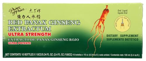 Prince of Peace Red Panax Ginseng Extractum Ultra Strength -- 3.4 oz - 10 Bottles