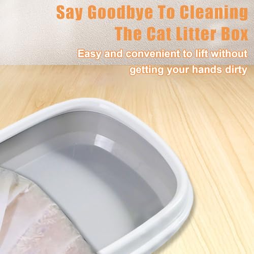 58 * 35 cm Katzenklo Beutel 20 Stück – M Reißfeste Katzenklo Tüten mit Zugband, Extra Starke Müllbeutel für Katzentoilette, Hygienische Einlagen für Katzenklo Mülleimer