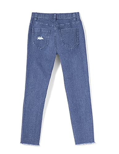 HUE Girls' Ripped Knee Denim Leggings2