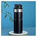 FLONAVTEX 500ml Classic Trigger Action Travel Coffee Mug 16OZ Double Wall Cup Insulated Sports Portable Bottle(Dark blue)