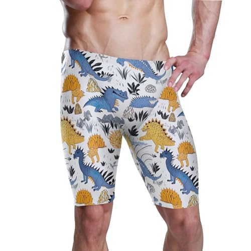 Cute Dinosaur Dino Animal Men's Swim Jammers Swimsuit M B0401355