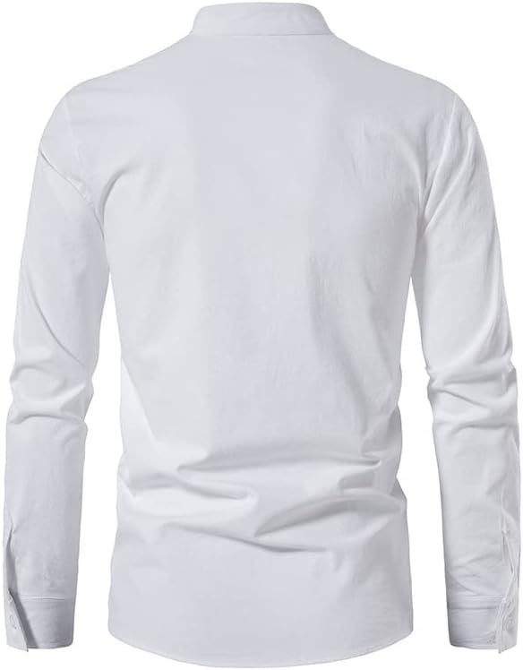 Men's Long Sleeve Shirts Retro Style Lace up for Medieval,Viking,Hippie Halloween Cosplay Pirate Renaissance Costume - Image 6