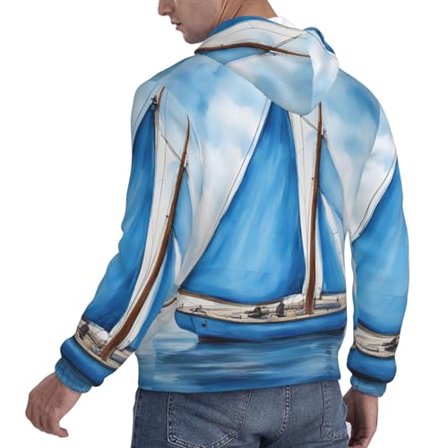Pull voile décontracté homme sweat bleu idéal trajets week-end