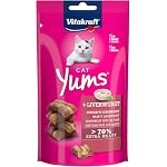 Vitakraft Cat Yums, Katzensnack, mit herzhafter Leberwurst, extra fleischig, mit sichtbarer Füllung, im wiederverschließbaren Beutel, ohne Zusatz von Zucker und Getreide (1x 40g)