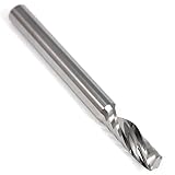 Micro 100 SFA-250-46 Square End Mill - Upcut, 1/4' Cutter Dia, 3/4' LOC, 1 Fl, 1/4' Shank Dia, 2-1/2' OAL, Uncoated