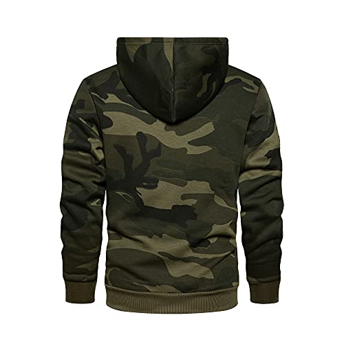 Lbl Men's Camouflage Pullover Hoodies Camo Hooded Sweatshirts Army Green Xl 03 #TOP1