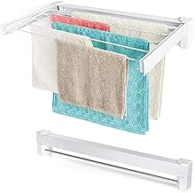 Varal M�gico Parede Retr�til Branco Dobr�vel Ordene OR16390