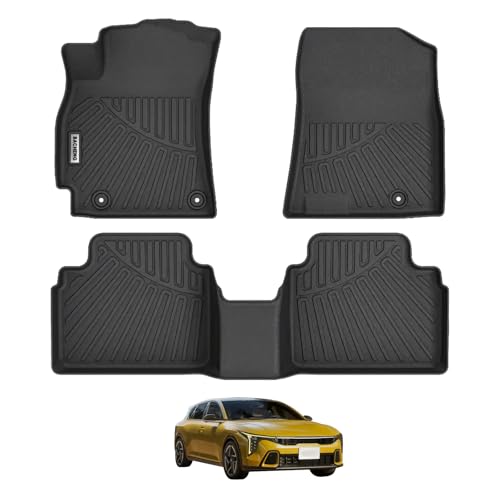 BACHENG TPE Floor Mats Compatible for 2024 Kia K4 Black Car Accessories Durable Rug Good Fitness Average Size Auto Mats