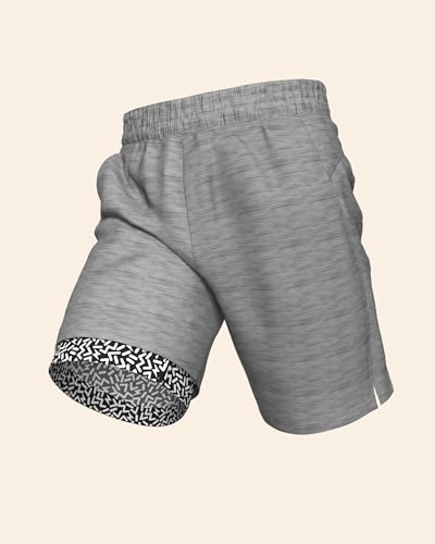 Hammock Support Pouch Workout Shorts | 7" Men's Compression Shorts (US, Alpha, X-Large, Regular, Regular, 5", Grey)3