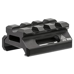 Leapers MT-RSX5S Inc., UTG Super Slim Picatinny Riser Mount, 1/2" Height, 3 Slots, Black