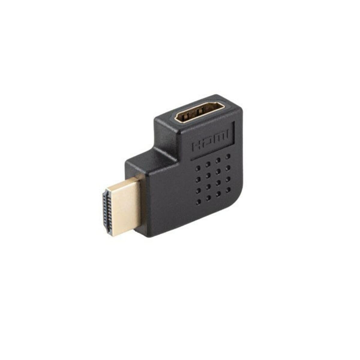HDMI(M)-HDMI(F) Adapter 4K Square Right Black AD-HDMI-06