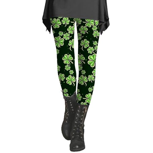 Leggings para mujer de San Patricio – Pantalones térmicos – Talla grande otoño invierno cálido – 2024 Moda al aire libre suave impresa traje de running – Leggings térmicos, camuflaje, XXL