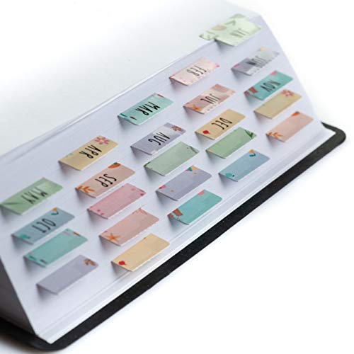 Diversebee Laminated Planner Monthly Tabs, 24 Peel And Stick Tabs For Notebooks (12 Month Tabs And 12 Blank Tabs), Calendar Monthly Tab Stickers For Planners, Monthly Dividers (Assorted) #TOP5