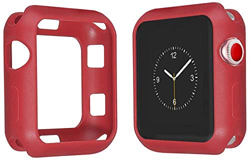 MXVOLT Compatible with Apple Watch Series 4/5/6/SE 44MM Soft Flexible TPU Anti-Scratch Lightweight Protective Case for iWatch Rose Red