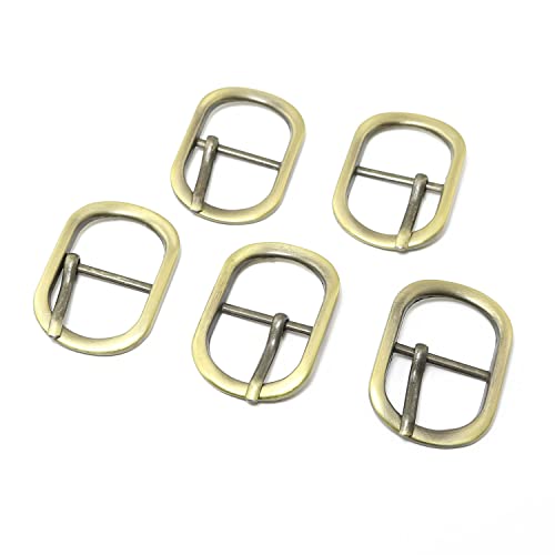 Pro Bamboo Kitchen 5 x Neckholder-Schnallen, 2,5 cm, Bronze, ovale Mittelstange, Gürtelschnallen, einzelne Zinken, Gurtschnallen, dreifach gleitende Schnallen, Bronze, 45 mm Cover