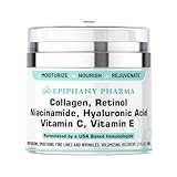 Epiphany Pharma Collagen & Retinol Anti-Aging Face Cream - 24-Hour Hydration & Renewal - Anti Wrinkle Cream for Women & Men - Niacinamide, Hyaluronic Acid, Vitamin C & E - All Skin Types, 1.7 FL Oz