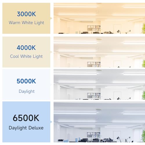 SHINESTAR 2-Pack 8ft LED Bulbs, 44w 6500K Daylight, Ballast Bypass, Dual-end,