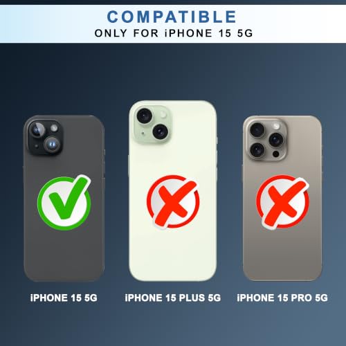 Image of CEDO Magnetic Cover for iPhone 15 | Compatible with MagSafe Wireless Charging | Matte Black Case Designed with Magnetic Lock Shockproof Edge Protection Backcover (Translucent Black)