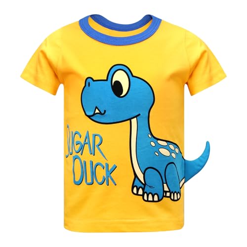 Image of DEEKEY Toddler Boys Shirts Short-Sleeve Little Kids t Shirts Boys' Tops, Tees & Shirts Graphic TEE Age for 2-7 Years 4-Pack