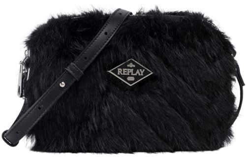 Sac à bandoulière Replay noir moyen, l'accessoire idéal de vos journées citadines