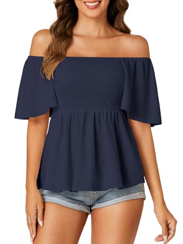 Image of LYANER Women's Square Neck Cute Peplum Top