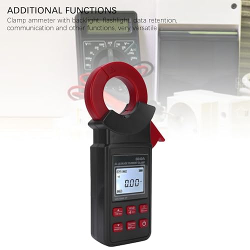 Luocute Multímetro de Pinza Amperimétrica Digital, Medidor de Corriente de Fuga AC, Rango 0mA-300A, Detección de Armónicos miniatura 6