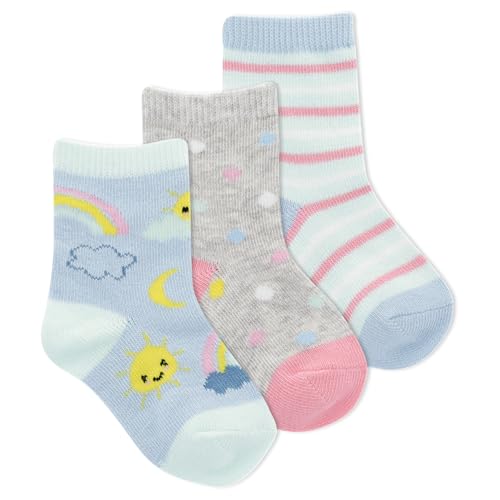 K. Bell Baby Fun & Cute Assorted Crew Socks-3 Pairs-Cool Novelty for Infants