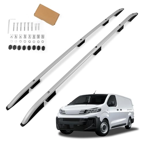 CHROMEMASTER | Les Barres de Toit Compatible avec Peugeot e-Expert L2 Standard Moyen 2020+; Rails de Toit Conçus pour Le Montage de Barres de Toit, de Coffres...