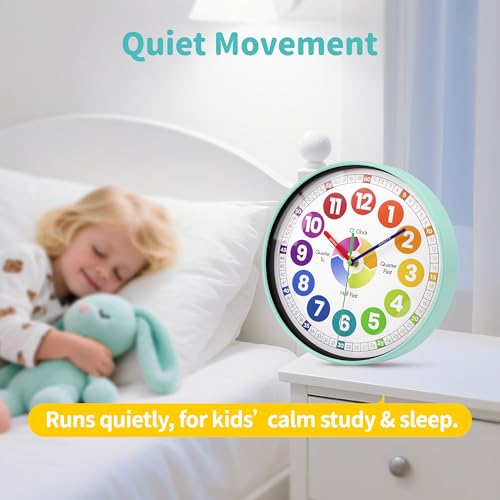 Reloj de Pared Infantil VIKMARI 10 Pulgadas Silencioso miniatura 4