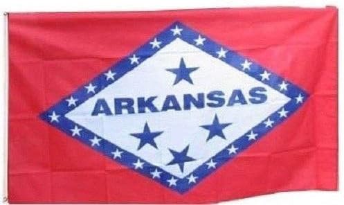Arkansas State Flag Banner Super-Poly 5X8 Foot (150D Super Polyester)