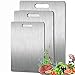 3PCS Titan Schneidbrett,Arbeitsplatte Rutschproof Edelstahl Stick Proof Schneidbrett,Doppelseitige Lebensmittelqualität,Titan Schneidmatte Schneidbretten für Fleisch,Gemüse