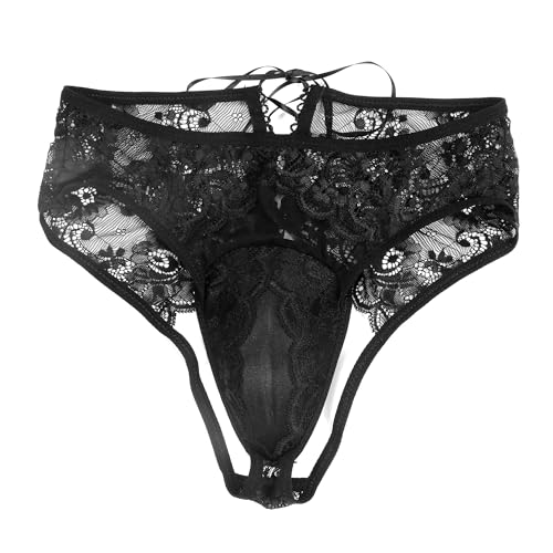 Mens Lace Hiding Gaff Panties Brief Thongs for Men Crossdressing Transgender See Through Underwear Briefs Nightwear2