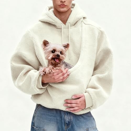 Pet Pouch Hoodie Women Pet Pocket Hoodie with Dog Pouch Hooded Sweatshirt - image 4