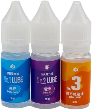 Speed Cube Lubricant - Rubic Cube Lube for High-Performance & Faster Turns - Set of 3 Daily Care, Smooth & GAN Lube - 10cc