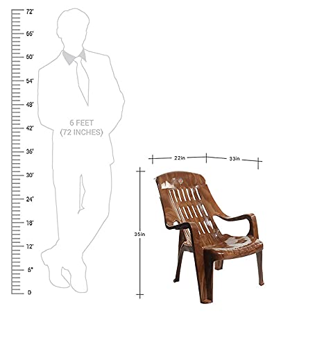 Image of Cello Plastic Comfort Relaxing Chair ( Sandalwood )