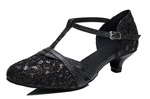 Modern Jazz Femme Noir chaussures de danse confortables talon 3cm pointure 35.5