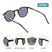 zeroUV - Vintage Retro Horn Rimmed Round Circle Sunglasses with P3 Keyhole Bridge (Tortoise/Smoke)