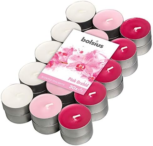 Bolsius Tealights Lavender Scented Multi Coloured 4hr Pack 30, Wax, One Size, 101826944477